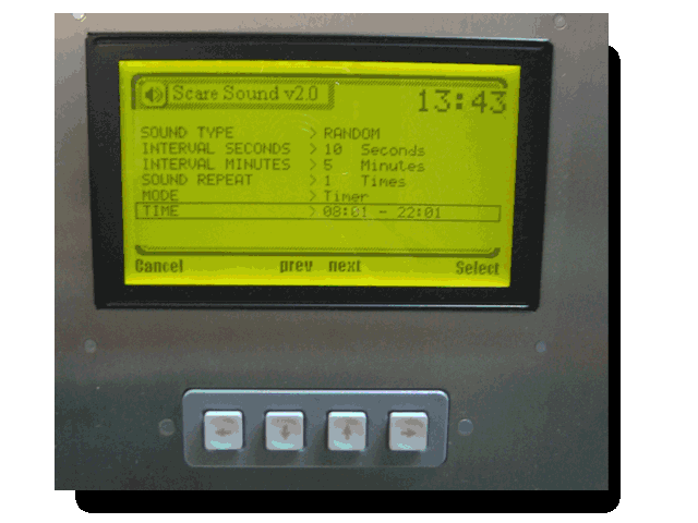 Scare sound display