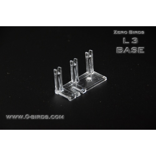 Polycarbonaat  Basis voetjes L-3 (voor 3 staven)